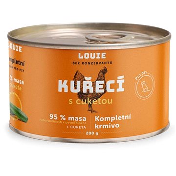 

LOUIE kuřecí (95% v pevné složce) s cuketou 200 g