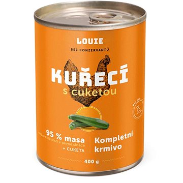 

LOUIE kuřecí (95% v pevné složce) s cuketou 400 g
