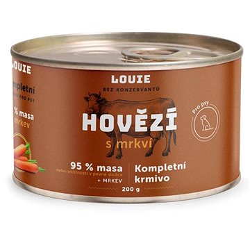 

LOUIE hovězí (95% v pevné složce) s mrkví 200 g