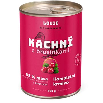 

LOUIE kachní (95 % v pevné složce) s brusinkami 400 g