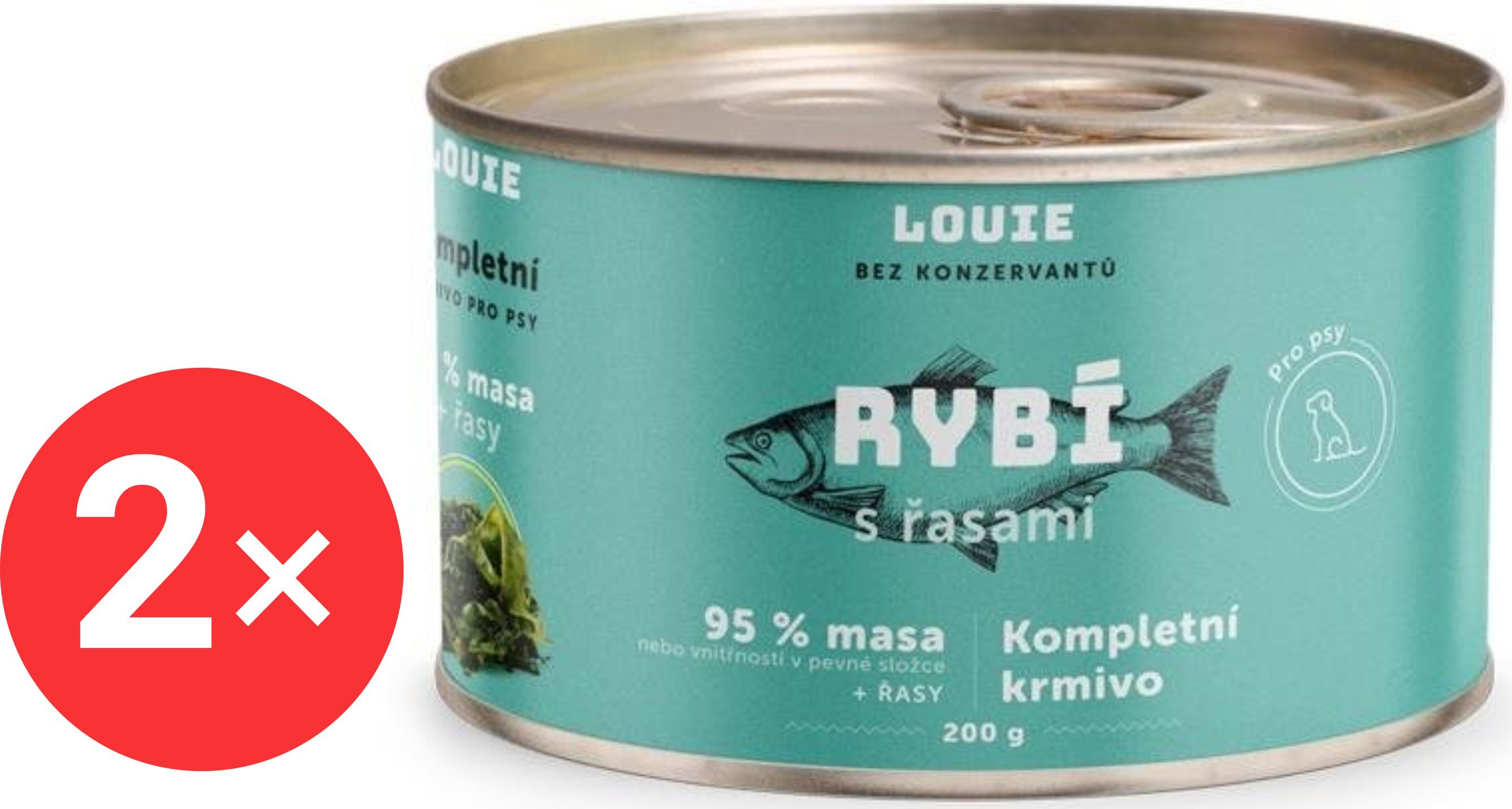 

LOUIE rybí (95% v pevné složce) s řasami 2 × 200 g