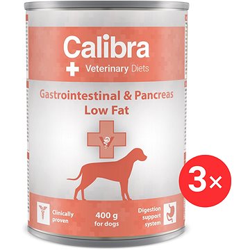 

Calibra VD Dog konz. Gastrointestinal & Pancreas Low Fat 3 × 400 g