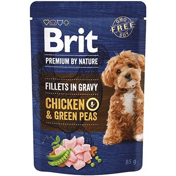 

Brit Premium by Nature Dog Fillets in Gravy Chicken & Green Peas 85 g
