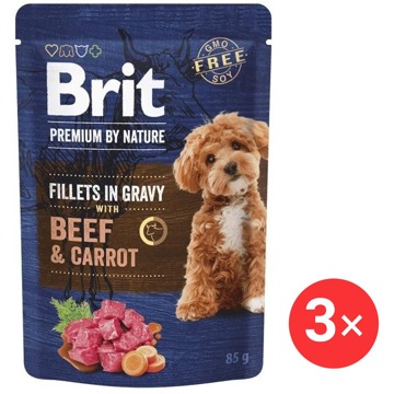 

Brit Premium by Nature Dog Fillets in Gravy with Beef & Carrot 3 × 85 g
