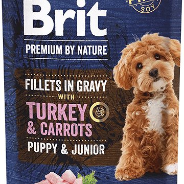 

Brit Premium by Nature Dog Puppy & Junior Fillets in Gravy with Turkey & Carrots 85 g