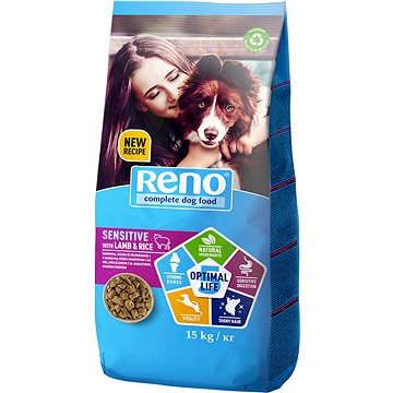 

Reno granule pro psa s jehněčím, rýží a zeleninou Optimal Life 15 kg