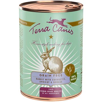 

Terra Canis Grain Free Konzerva Králík s cuketou, meruňkou a saturejkou 400 g