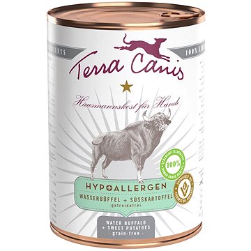 

Terra Canis Hypoalergenní konzerva Buvol s batáty 400 g