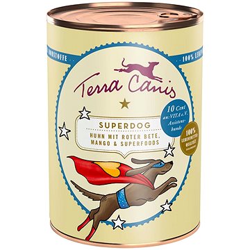 

Terra Canis Konzerva Superdog Kuře s červenou řepou, mangem a superfoods 400 g