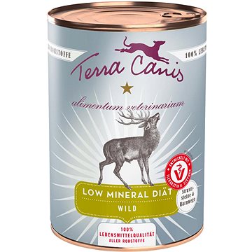 

Terra Canis Low Mineral Konzerva Při ledvinových kamenech Zvěřina 400 g