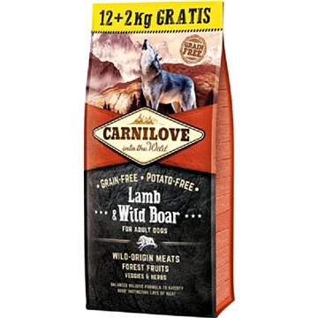 

Carnilove s jehněčím a divočákem pro dospělé psy 12 + 2 kg