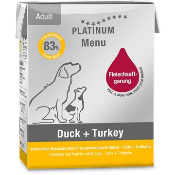 

Platinum Natural Menu Kachna + Krocan 185 g 12 ks