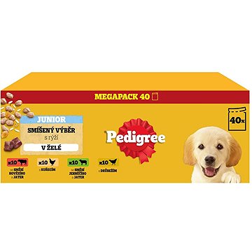 

Pedigree smíšený výběr kapsiček pro štěňata s rýží v želé 40 × 100 g