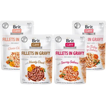 

Brit Care Cat Fillets in Gravy Ochutnávkový mix 4 x 85 g