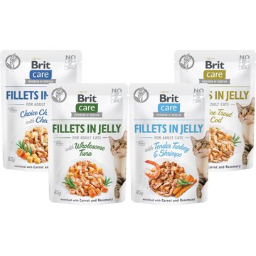 

Brit Care Cat Fillets in Jelly Ochutnávkový mix 4 x 85 g