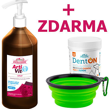 

Vtar Veterinae Artivit sirup 1000 ml + ZDARMA DentOn 100 g + cestovní miska
