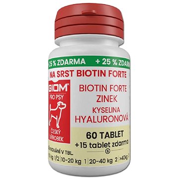 

Giom Biotin Forte na srst 60 tbl. + 25 % zdarma