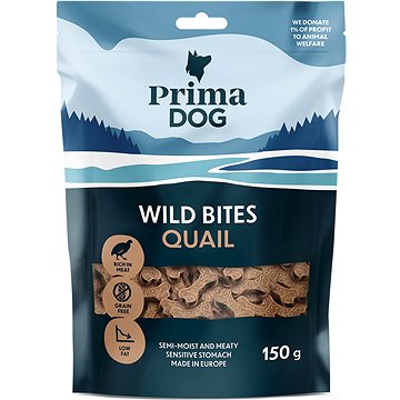 

PrimaDog měkký pamlsek křepelka s hlohem 150 g