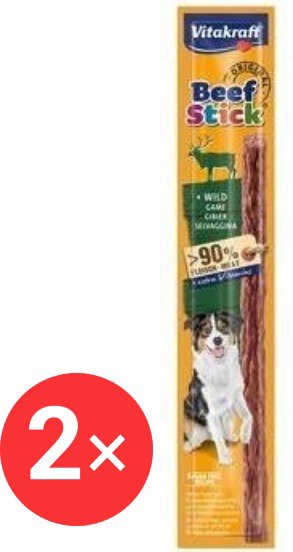 

Vitakraft Dog pochoutka Beef Stick salami Game 2 × 1 ks