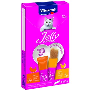 

Vitakraft Cat pochoutka Jelly Lovers kuře, krůta 6 × 15g