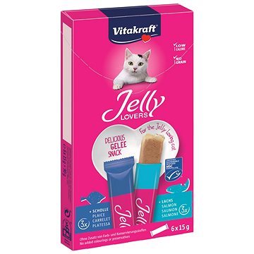 

Vitakraft Cat pochoutka Jelly Lovers losos, platýs 6 × 15g