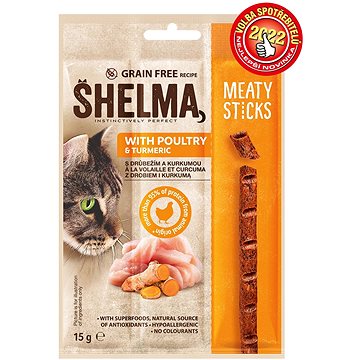

Shelma bezobilné masové tyčinky s drůbežím a kurkumou 15 g