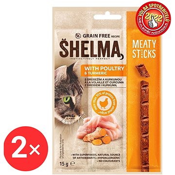 

Shelma bezobilné masové tyčinky s drůbežím a kurkumou 2 × 15 g