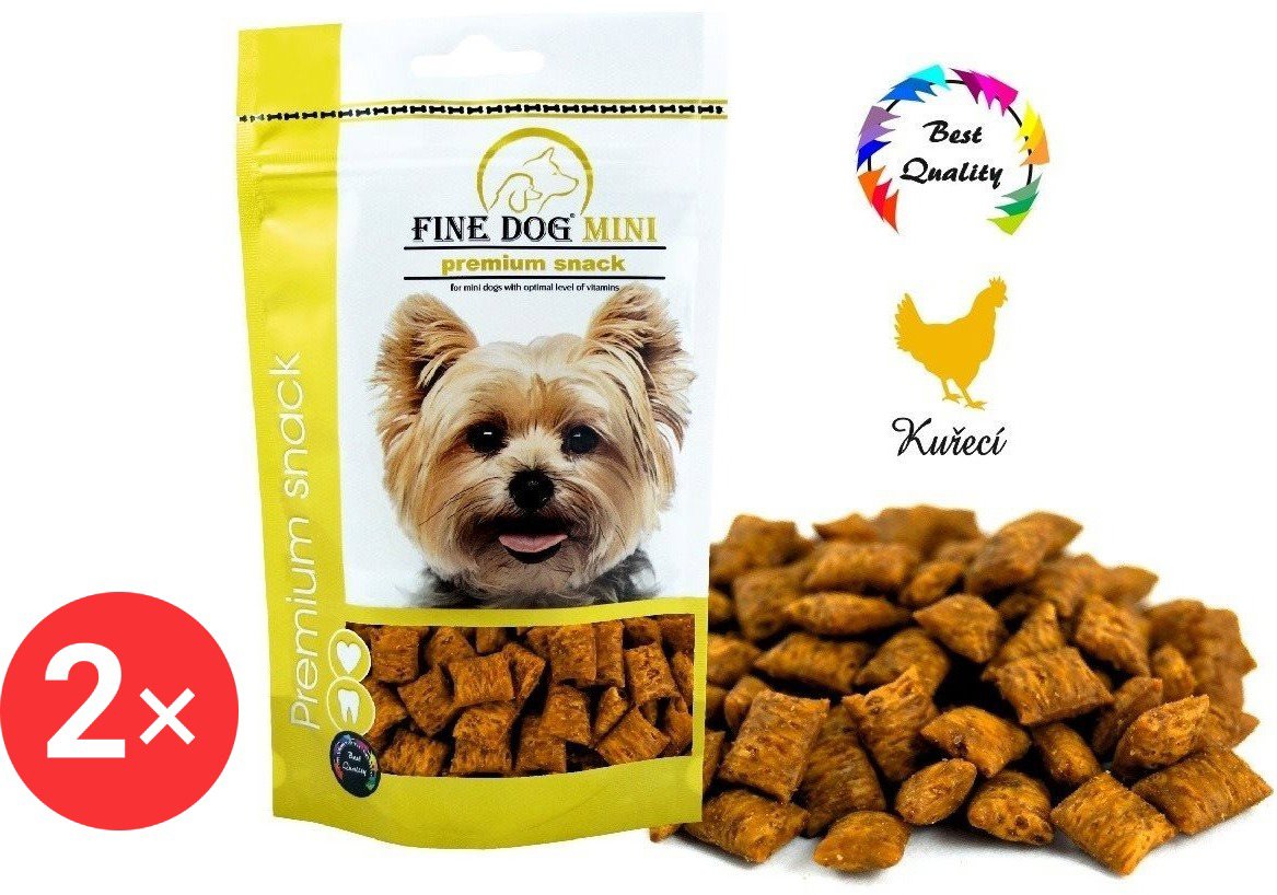 

Fine Dog mini Plněné polštářky kuřecí 2 × 80 g