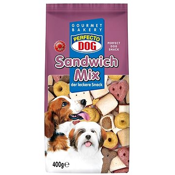 Perfecto Dog sušenky sandwich mix 400g - Pamlsky pro psy