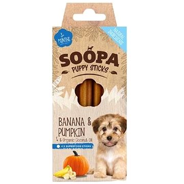 

Soopa Dentální tyčinky Puppy s banánem a dýní 100 g