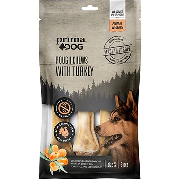 

PrimaDog plněné žvýkací kosti krůta - rakytník S 10 cm 105 g