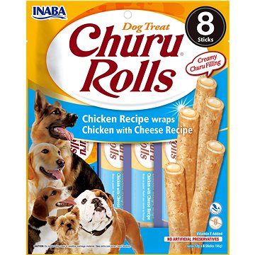 

Inaba Churu Dog Rolls kuřecí trubičky se sýrem 8 × 12 g