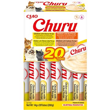 

Ciao Churu Cat BOX kuřecí a hovězí výběr 20 × 14 g