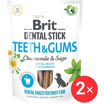 

Brit Dental Stick Teeth & Gums with Chamomile & Sage 2 × 7 ks
