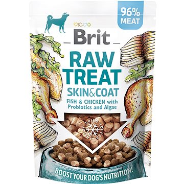 

Brit Raw Treat Skin & Coat Freeze-dried treat and topper Fish & Chicken 40 g