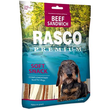 

Rasco Premium Pochoutka hovězí sendvič s treskou 230 g