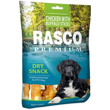 

Rasco Premium Pochoutka bůvolí tyčinky obalené kuřecím 230 g