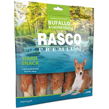 

Rasco Premium Pochoutka bůvolí tyčinky obalené kuřecím L 500 g