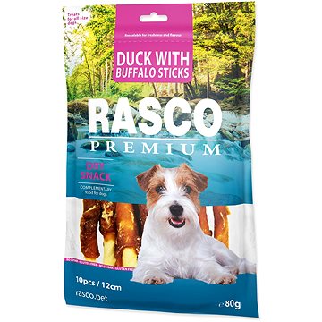 

Rasco Premium Pochoutka bůvolí tyčinky obalené kachním 80 g