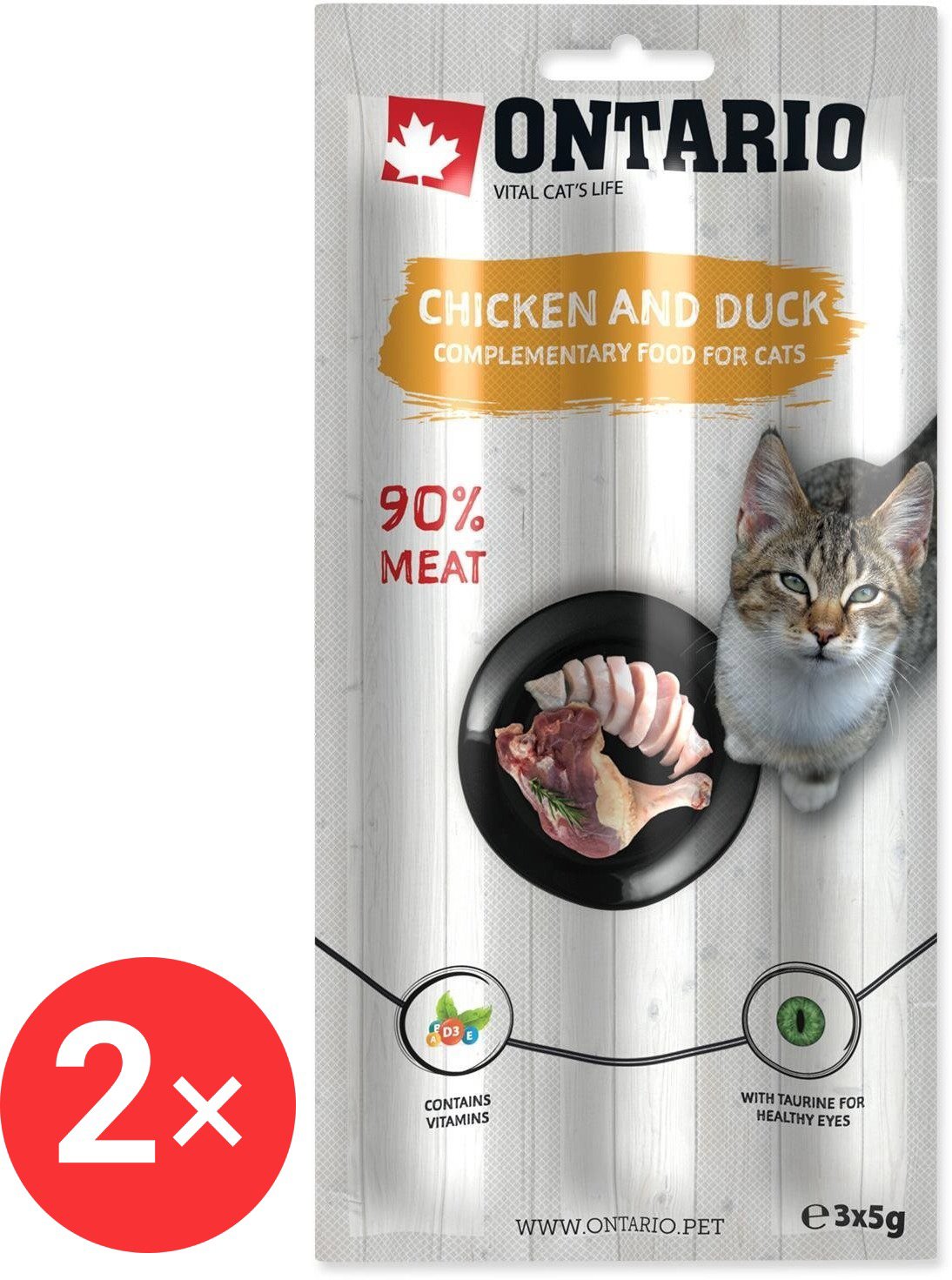 

Ontario tyčinky kuřecí a kachní 3 × 5 g 2 ks