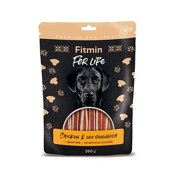 

Fitmin For Life Kuřecí sendvič treska pamlsek pro psy 200 g