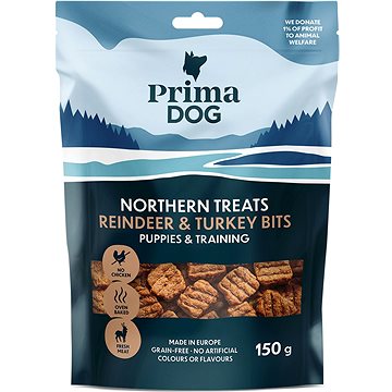 

PrimaDog Northern Treats Kousky sobího a krůtího pro štěňata a na výcvik 150 g