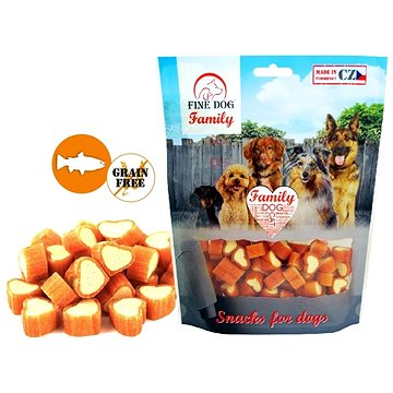

Fine Dog family lososová srdíčka 200 g