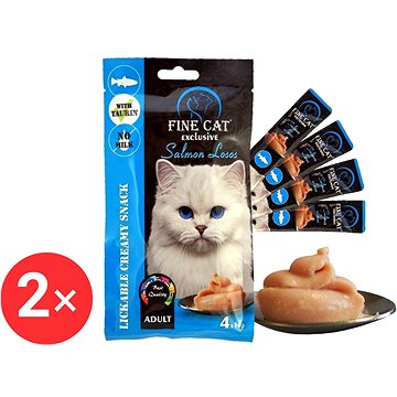 

Fine Cat Exclusive krémová svačinka pro kočky losos 4 × 15 g 2 ks