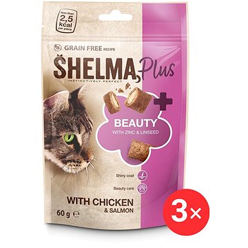 

Shelma Beauty bezobilné polštářky, kuře, losos 3 × 60 g