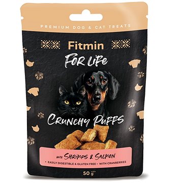 

Fitmin For Life Lososové polštářky pamlsek pro psy a kočky 50 g