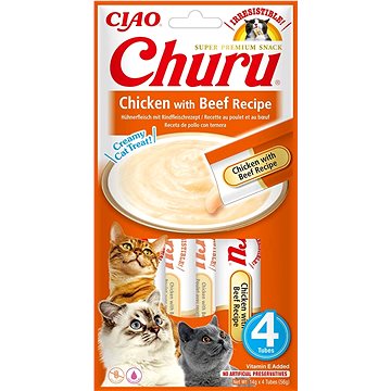 

Ciao Churu Cat Kuřecí pyré s hovězím 4 × 14 g