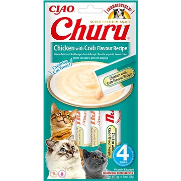 

Ciao Churu Cat Kuřecí pyré s krabem 4 × 14 g