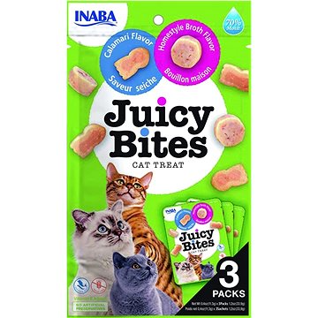 

Ciao Churu Cat Juicy Bites s příchutí vývaru a kalamárů 3 × 11,3 g