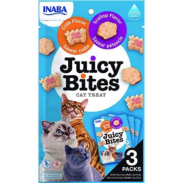 

Ciao Churu Cat Juicy Bites s příchutí hřebenatky a kraba 3 × 11,3 g
